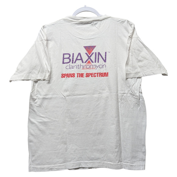 80s / 90s Biaxin Clarithromycin Drug Promo T shirt - Picture 2 of 5
